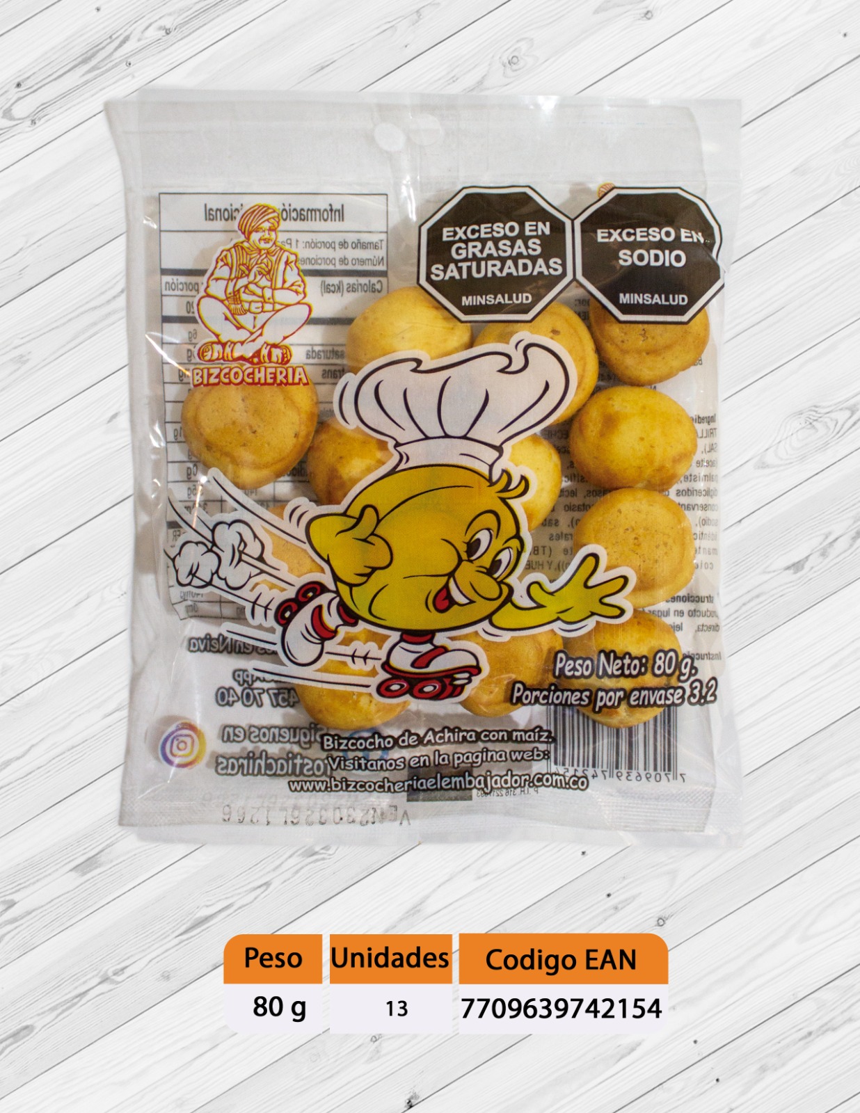 Bizcocho de Maíz X 80 gr